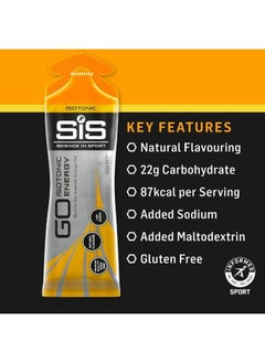 Science in Sport GO Isotonic Energy Gels Running Gels With 22g Carbohydrates Low Sugar Variety Pack Of Assorted Flavours 60ml Per Serving 7 Pack  - Image 4