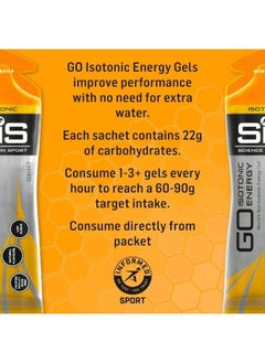 Science in Sport GO Isotonic Energy Gels Running Gels With 22g Carbohydrates Low Sugar Variety Pack Of Assorted Flavours 60ml Per Serving 7 Pack  - Image 5