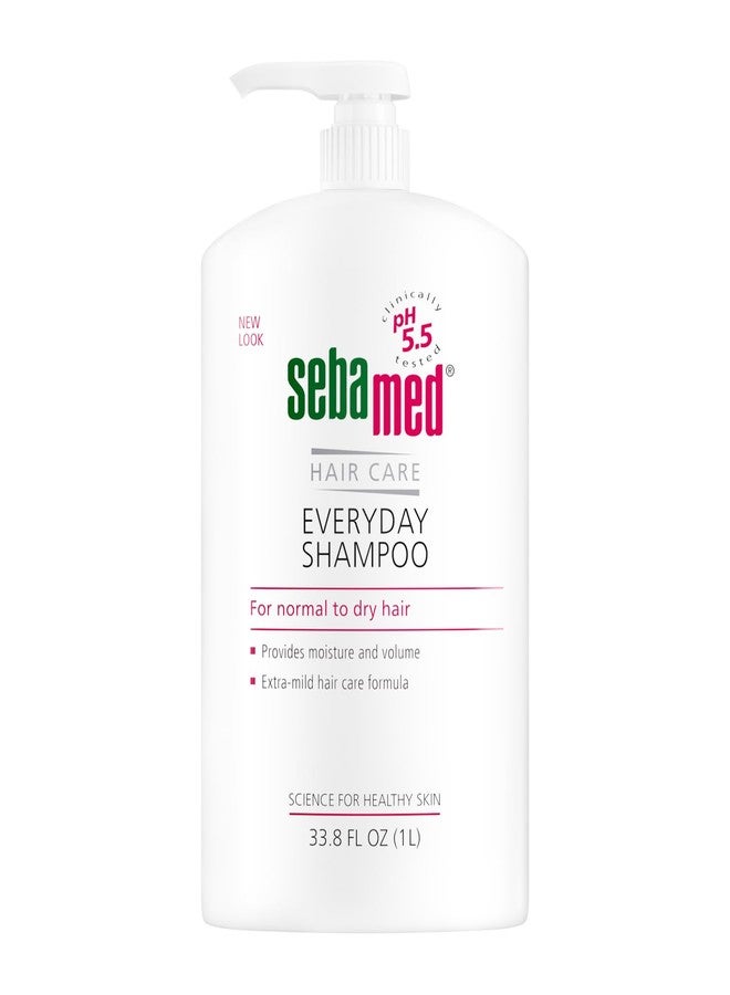SEBAMED seba med Everyday Shampoo for All Hair Types and Sensitive Scalp 33.8 Fl. Oz (1L) Hypoallergenic Dermatologist Recommended pH 5.5 Soap and Alkali Free - Image 1