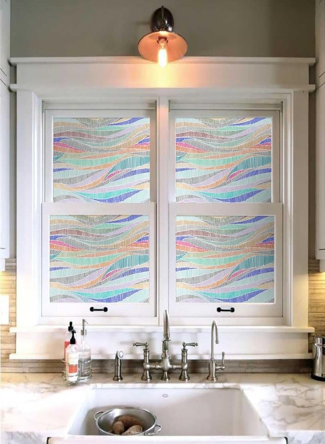 MuralPeel ورق جدران MuralPeel عصري بنمط فسيفساء هندسية ملونة، سهل اللصق والإزالة، مناسب لغرف النوم والخزائن، ومناسب للمستأجرين. - Image 4