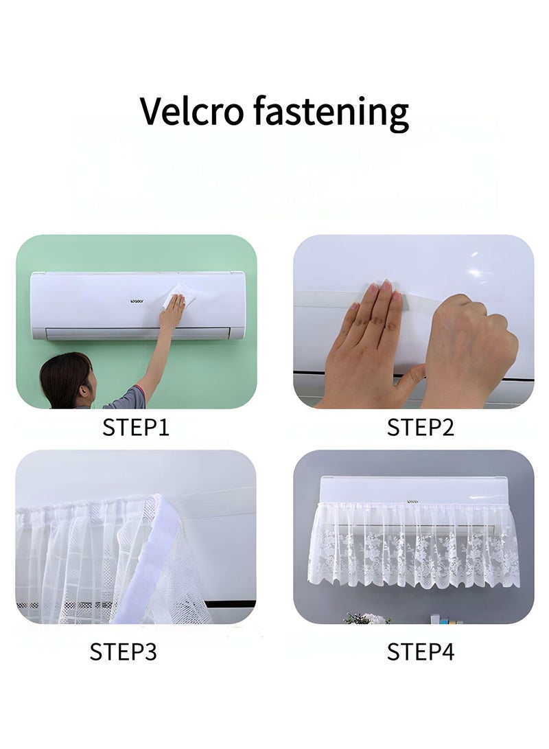 BIG MAX Universal AC Deflector & Dust Cover (40x100cm) - Blocks Cold Air, Prevents AC Sickness - Easy Velcro Install & Cleaning - Image 2