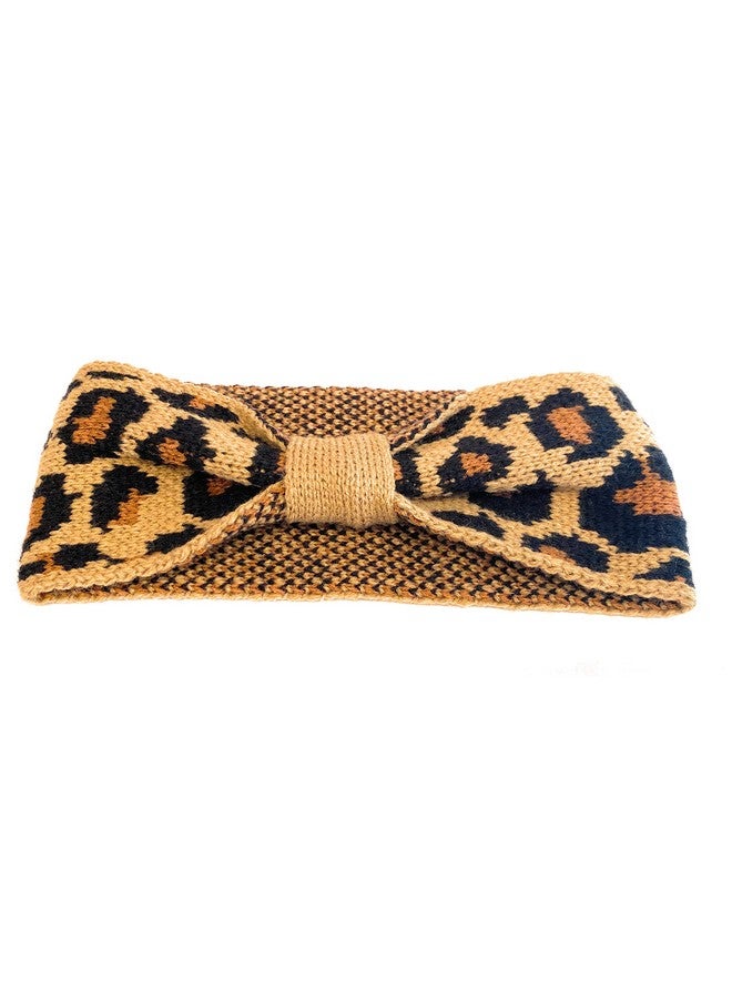 Mia Beauty Leopard Headband With Band Headwrap Hair Accessory For Women Teens Girls Camel W Black Spots - Image 2