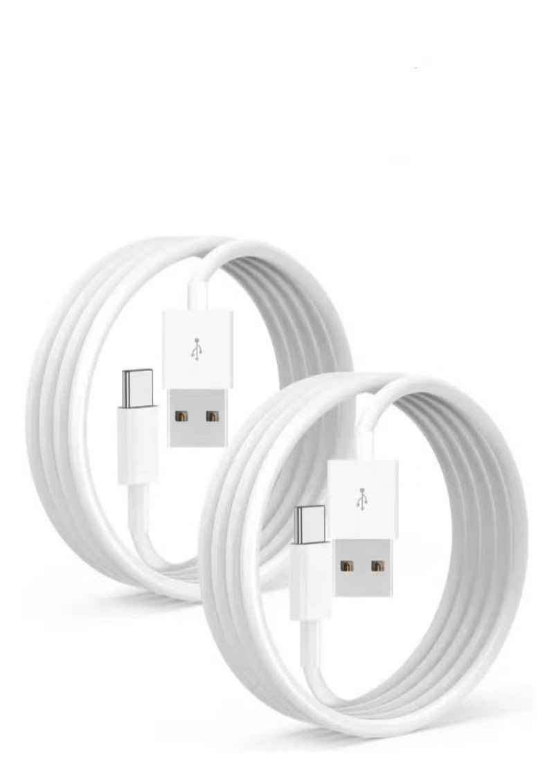 Captaintech 2-Pack 3ft USB-C to USB-A Fast Charging Cables (3A) - Durable Braided Cords for Samsung Galaxy S20/S10/S9/Note 20/10 & Moto G7/G8  - Image 1