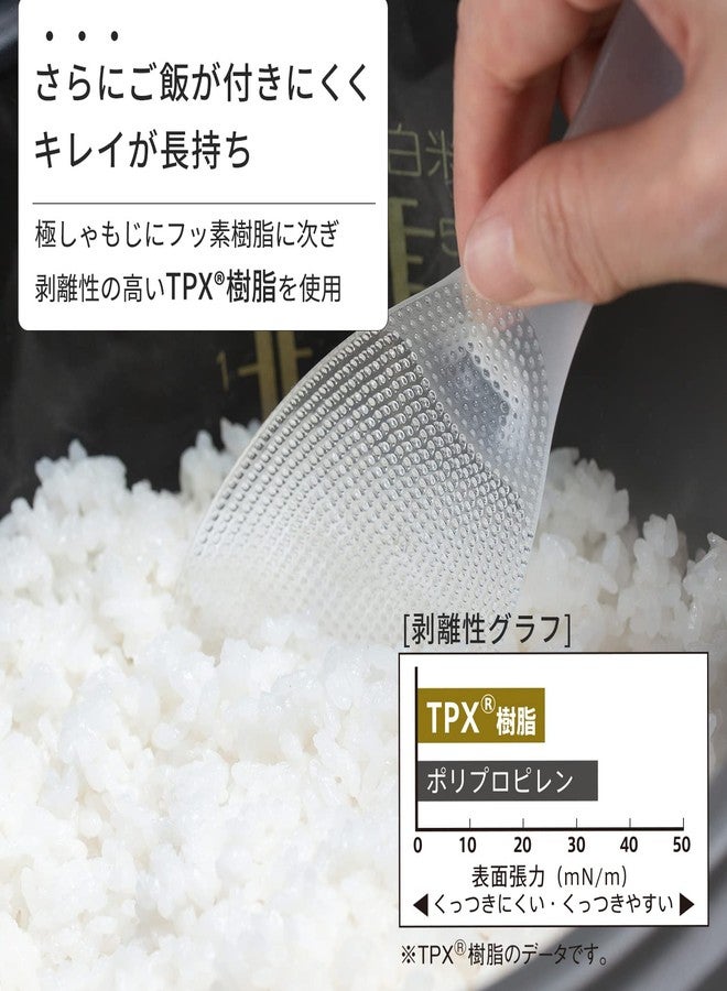 Marna K674 Premium Clear Super Rice Spoon, Made in Japan, Non-Stick (Embossing, Easy to Scoop), Slim Width - Image 3