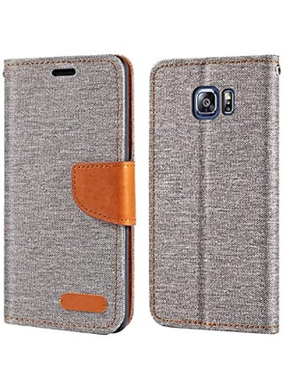 Aookay Case for Galaxy S6 Edge Plus, PU Leather Wallet Case with Soft TPU Back Cover Magnet Flip Case [Card Slots & Kickstand] for Galaxy S6 Edge Plus (Galaxy S6 Edge Plus, Gray) - pzsku/Z15B2983B245DEECB7D72Z/45/_/1684088360/2a8101cc-9760-437f-9823-7b8c97972fda