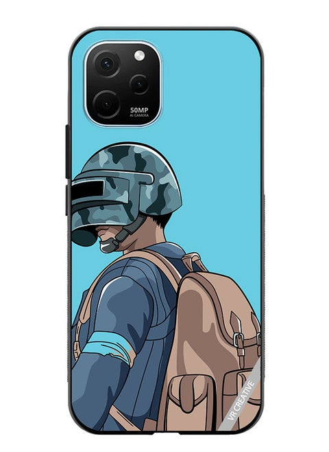 Protective Case Cover For Huawei Enjoy 50z Helmet And In Military Uniform Design Multicolour