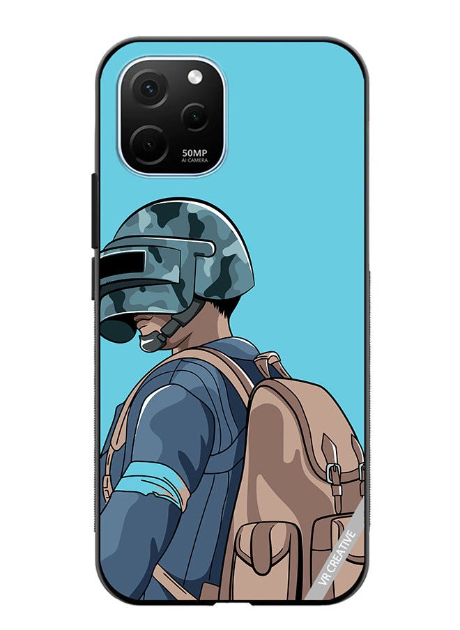 Protective Case Cover For Huawei Enjoy 50z Helmet And In Military Uniform Design Multicolour