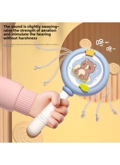 Generic Baby Rattle Can Bite Newborn 8 Hand Rattle Silicone Rattle Puzzle Baby Children's Early Education Toys-Color:[blue Bear Rattle] + Sweetheart Zhuanle  - Image 3