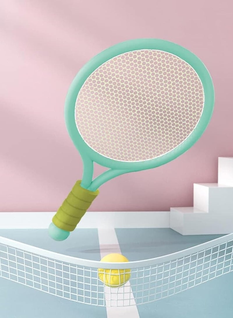 مضربان أطفال مع ريشة طائر وكرة تنس - مجموعة استكشاف رياضية ٢ في ١ للأولاد والبنات، لعبة داخلية وخارجية - Image 4