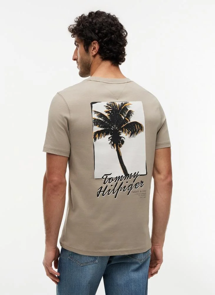 TOMMY HILFIGER Back Photo Print Jersey T-Shirt