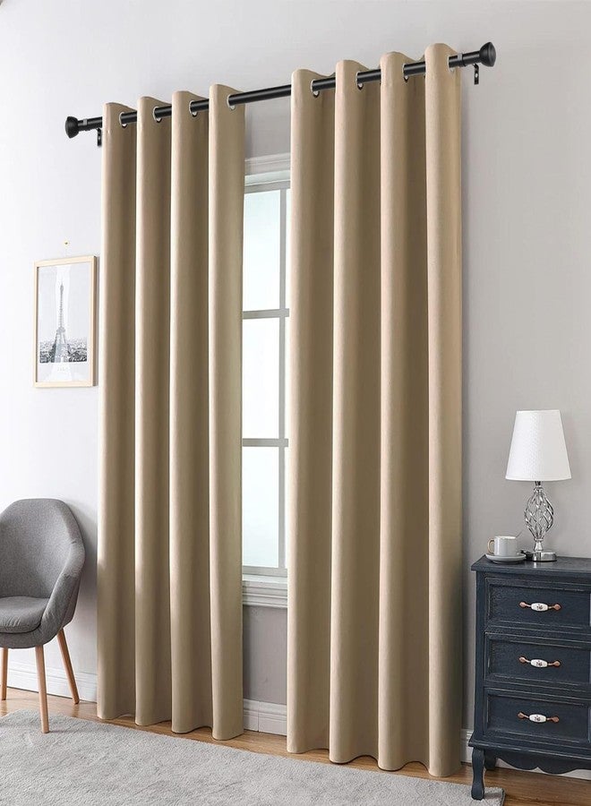 MERJULAN 1 Inch Black Curtain Rods for Windows 28-48 Inches - Heavy Duty Drapery Rods with Adjustable Rods and Ball Finials - Ideal Room Divider and Outdoor Rod,32"-48" - Image 4
