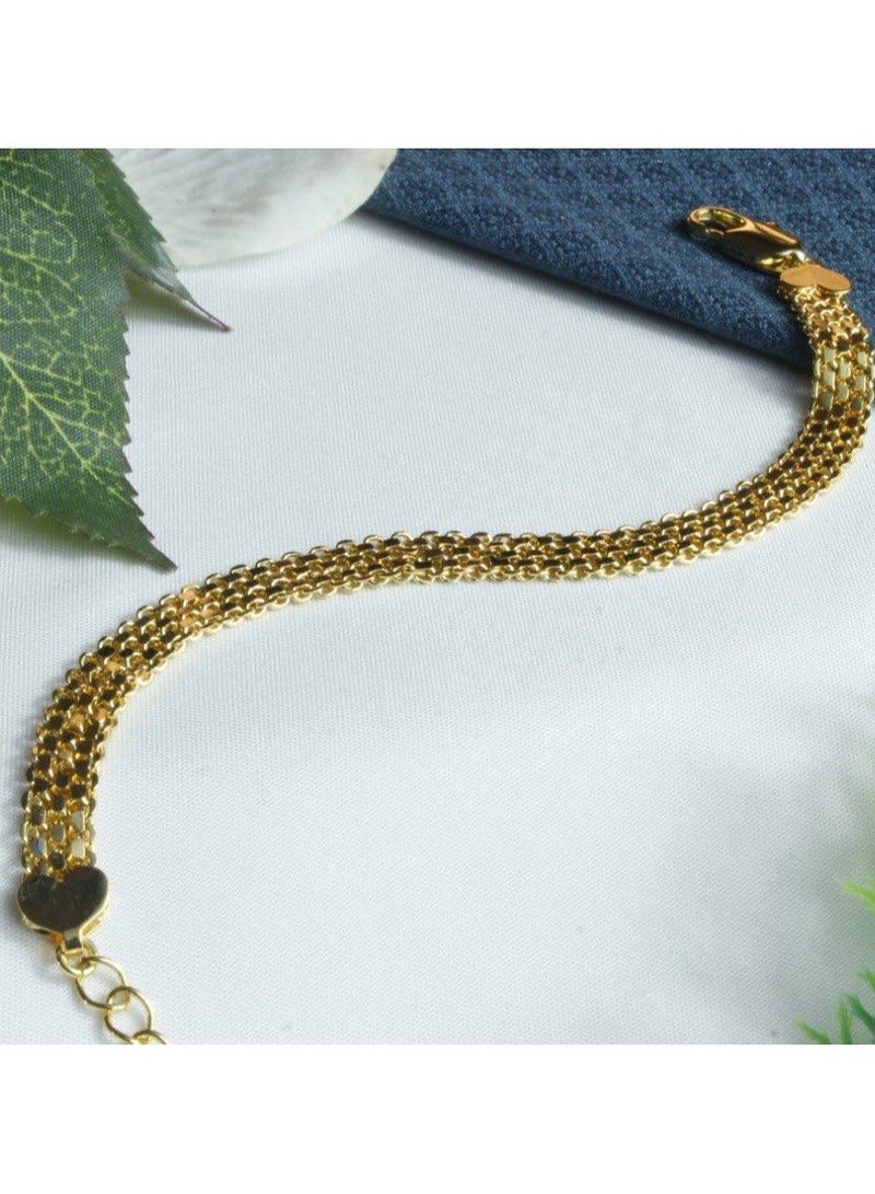 R-A42 سوارة نسائية عصرية مطلية بالذهب عيار 21 - Image 2