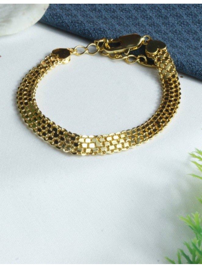 R-A42 سوارة نسائية عصرية مطلية بالذهب عيار 21 - Image 1