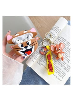 Generic Compatibility With Apple Airpods 1/2 Case Cover Cartoon Cute Funny Anti-Fall Protective Case Cover For Apple Airpods 1/2 (Jerry)  - Image 2