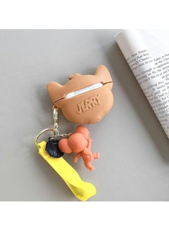 Generic Compatibility With Apple Airpods 1/2 Case Cover Cartoon Cute Funny Anti-Fall Protective Case Cover For Apple Airpods 1/2 (Jerry)  - Image 3
