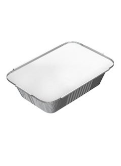 Pack Of 25  Aluminium Food Container With Lid Silver 890ml - pzsku/Z15B2D9A4A68F83FFF6A0Z/45/_/1637395818/0456f619-43dd-4942-8d43-b63b6f668611