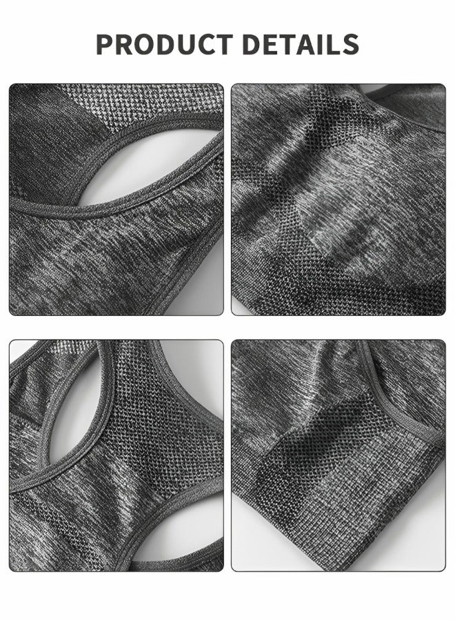 اسم المحتوى ناريلا Women's Seamless Workout Sets 2 Pieces Outfit High Waist Gym Shorts Sports Bra Activewear Sets for Yoga Workout - M - Image 5