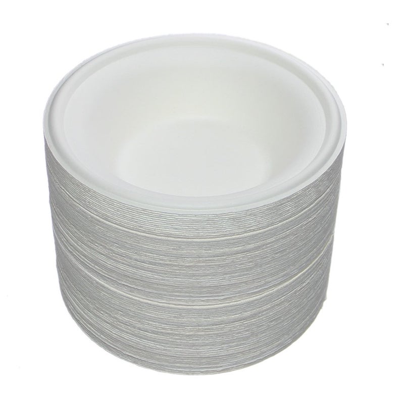 بيلينلين Belinlen 150 Pack 12 Oz Round Accoupable Bowls الصديق للبيئة بنسبة 100 ٪ من قصب السكر الطبيعي القابل للتحلل من الأشجار الحرة والبلاستيكية خالية من البلاستيك (150) - Image 1