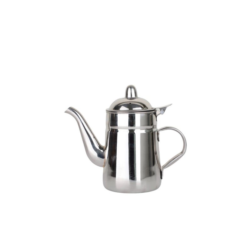 Bister Indian Stainless Steel Coffee Pot 1.2 Liters Silver Color - Decorative Coffee & Tea Server with Lid, Premium Serveware for Wedding & Home Decor - Image 1