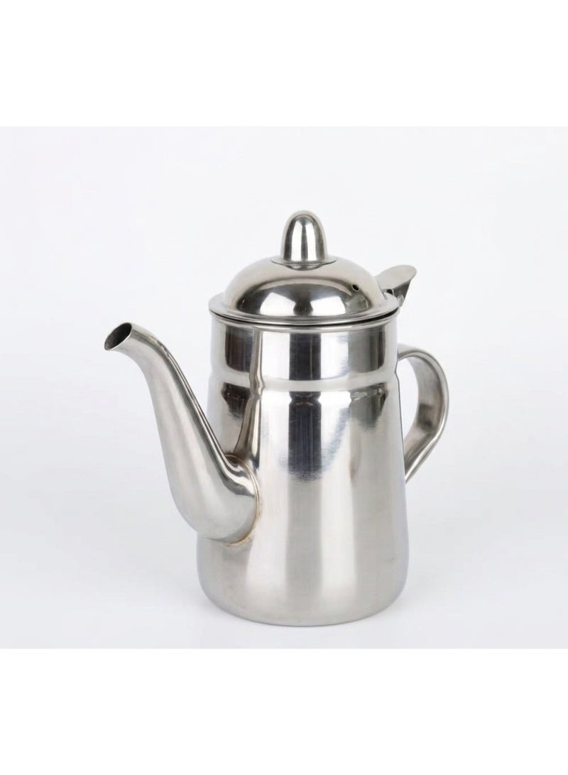 Bister Indian Stainless Steel Coffee Pot 1.2 Liters Silver Color - Decorative Coffee & Tea Server with Lid, Premium Serveware for Wedding & Home Decor - Image 4