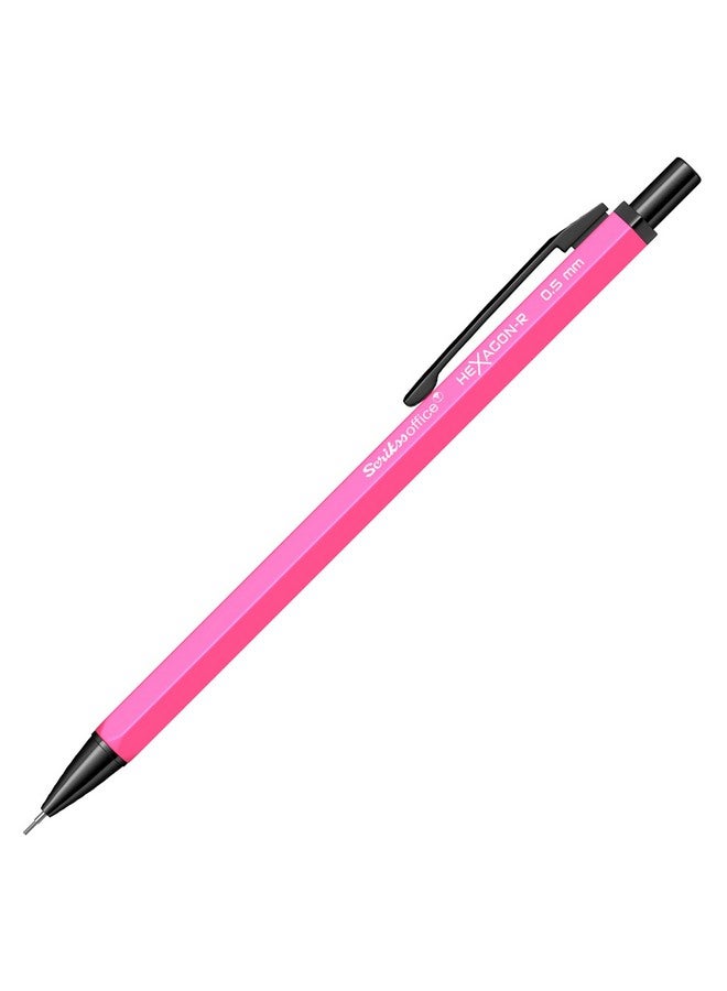 Scrikss 0.5 mm Cute Aesthetic Mechanical Clutch Lead Pen Pencil | for Drafting Sketching Drawing | Pink Penpencil | Hexagon-R - Image 1