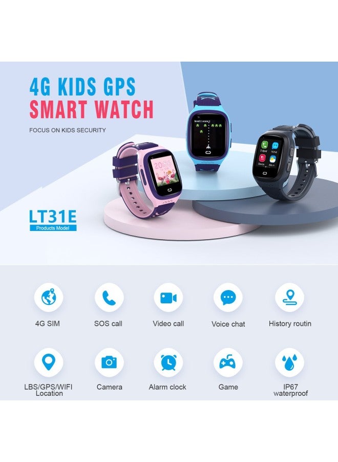 Children's Smart Watch Phone 4g Full Netcom Sim Card Video Call Boy Girl Positioning Camera Lt31 - Image 2