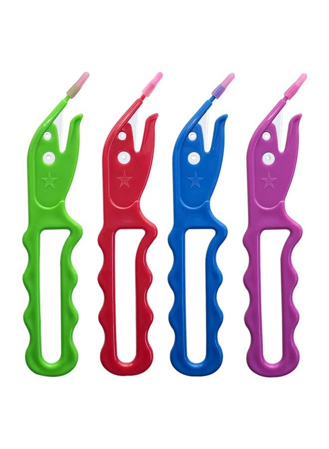 CHAOYUN 4 Pcs Hair Ties Cutter, Rubber Band Cutter for Hair Tie, Remover Easy to Remove Disposable Rubber Band Tool Elastic Hair Tie Cutter for Kids Girls Women (4 Color) - Image 1