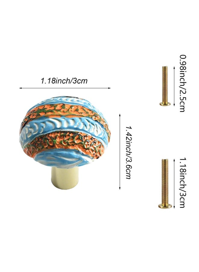 5pcs Creativity Resin Jupiter Planet Kitchen Cabinet Knobs, Single Hole Aluminum Alloy Drawer Handles - Image 2