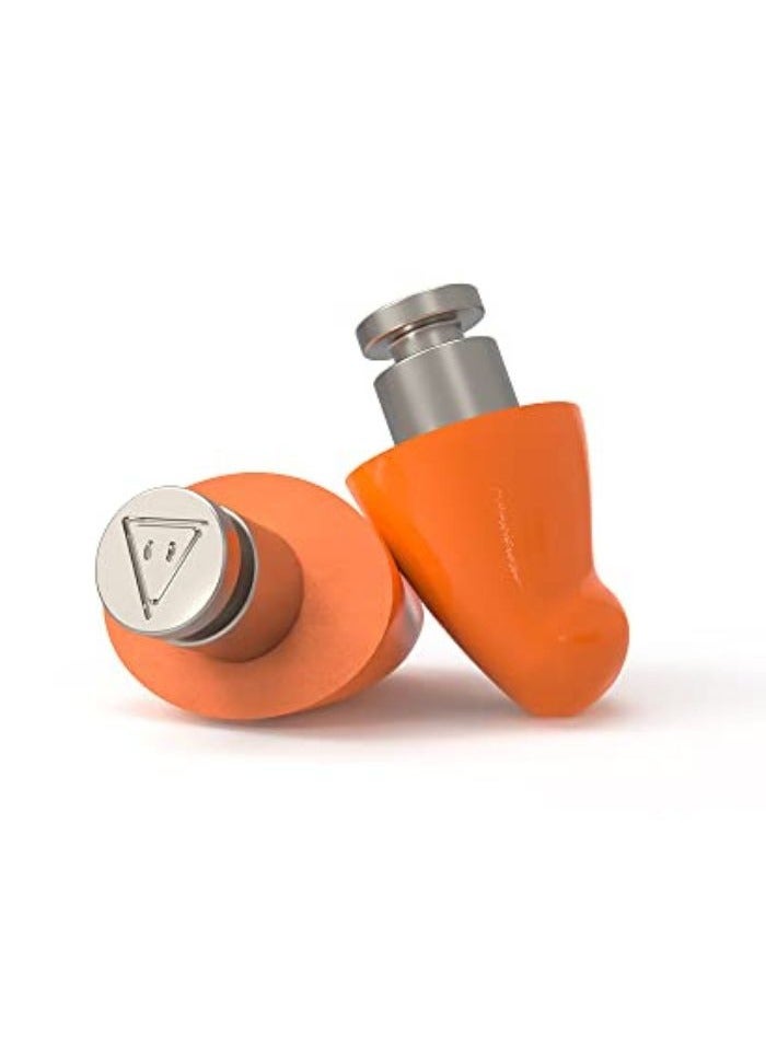Flare Audio Flare Earshade Pro – Earplugs – Block Sound – Aerospace Titanium & Super Soft Memory Foam – Orange - Image 1
