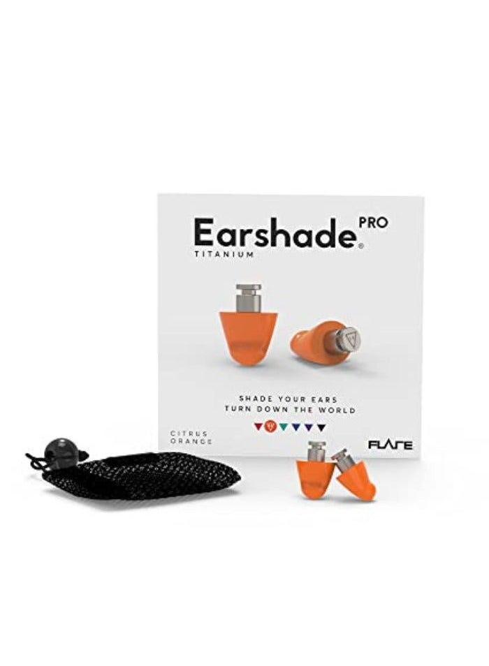 Flare Audio Flare Earshade Pro – Earplugs – Block Sound – Aerospace Titanium & Super Soft Memory Foam – Orange - Image 4