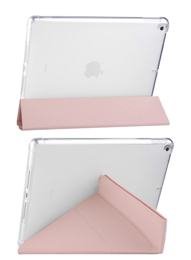 Captaintech Case for iPad 10.2-Inch (9th/8th/7th Generation 2021/2020/2019) with Pencil Holder Clear Transparent Back Shell Slim Stand Shockproof Tablet Cover Auto Wake/Sleep - Image 2