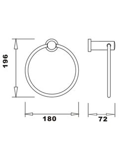 Casa Milano Kiara Towel Ring Chrome  - Image 2