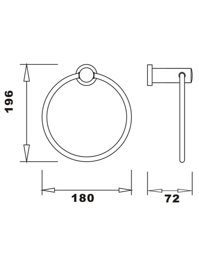 Casa Milano Kiara Towel Ring Chrome  - Image 2