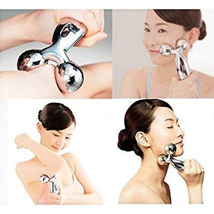 Finalize 3D Manual Face Body Massager Jade Stone Roller Ice Roller Gua Sha Tools 360 Rotation AntiAging Solar Powered - Image 3