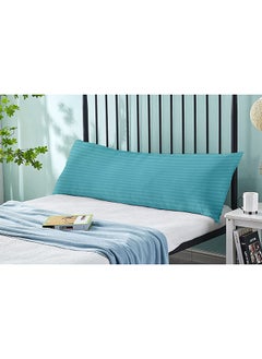Hotel Linen Klub Krude  Long Body Pillow 1pc, Fabric: 100% Polyester 85 GSM Microfiber 1 cm Stripe Super Soft, Filling: 1300 gm Hollow Fiber Comfort, Breathable & Ultra Soft Size: 45 x 120 cm, Color: Aqua  - Image 3