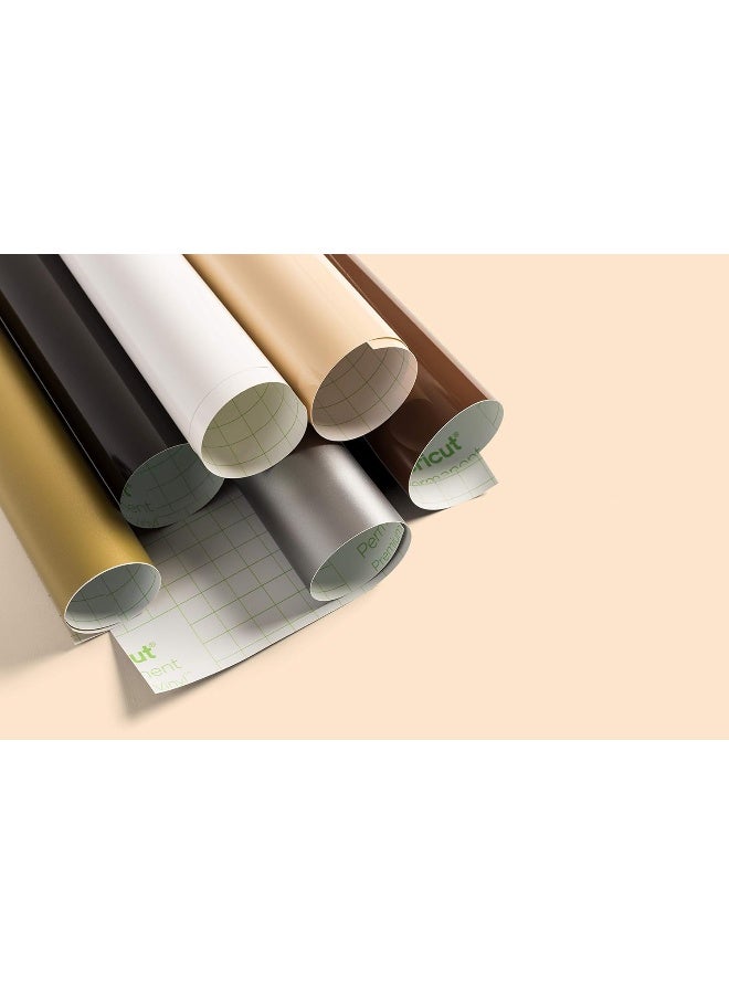 Cricut فينيل دائم ممتاز 30x30 سم 6 أوراق عينة أساسية - Image 3