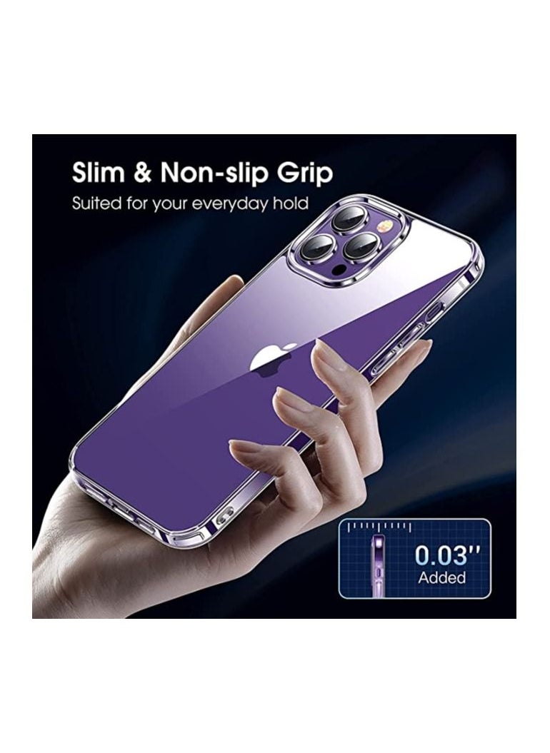 Generic - Clear Transparent iPhone 14 Pro Max Case (2022) Anti-Yellowing Military,Ultra-Thin,Shock Absorption Anti-Scratch Back Cover-Crystal Clear. - Image 1