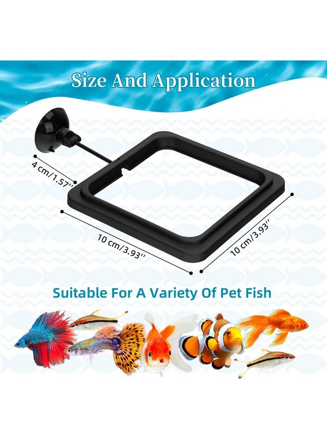 DATOO DaToo Fish Feeding Ring Aquarium Square Floating Fish Food Feeder Circle with Strong Suction Cup Fish Tank Feeding Ring for Betta Goldfish Guppy Fish  - Image 2