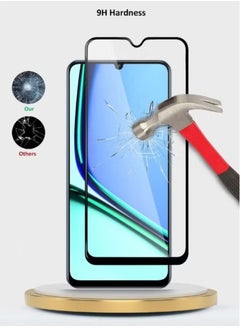 Waldic Realme Note 60 Screen Protector | Tempered Glass Compatible with Realme Note 60 | Screen Protector Full HD Quality Tempered Glass Anti-Scratch Edge to Edge Coverage with Easy Installation Kit - Black  - Image 2
