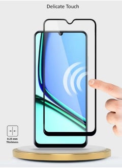 Waldic Realme Note 60 Screen Protector | Tempered Glass Compatible with Realme Note 60 | Screen Protector Full HD Quality Tempered Glass Anti-Scratch Edge to Edge Coverage with Easy Installation Kit - Black  - Image 3