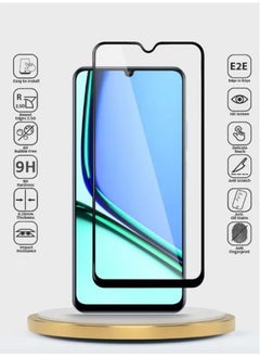 Waldic Realme Note 60 Screen Protector | Tempered Glass Compatible with Realme Note 60 | Screen Protector Full HD Quality Tempered Glass Anti-Scratch Edge to Edge Coverage with Easy Installation Kit - Black  - Image 4