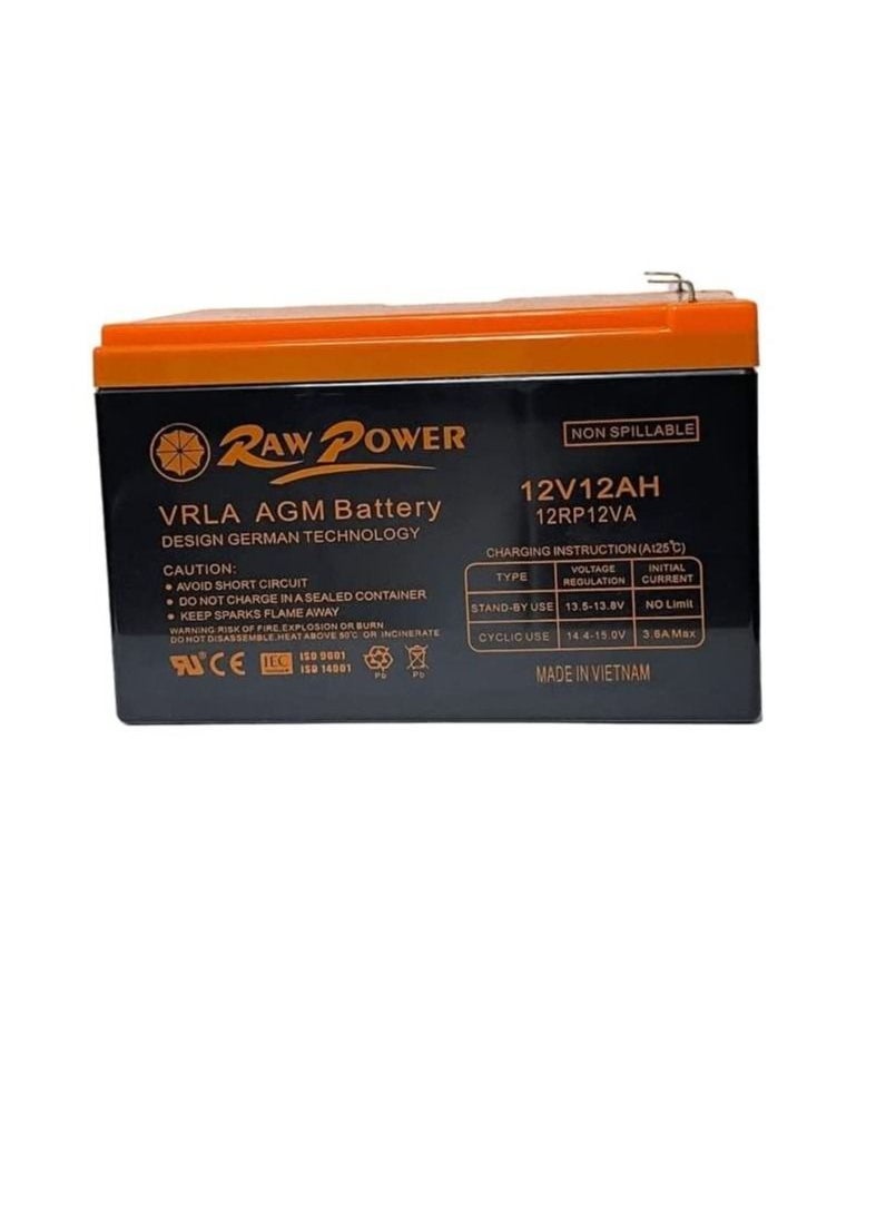 Raw Power RawPower VRLA AGM Non Spillable Battery Made in Vietnam (12V 12AH)  - Image 2