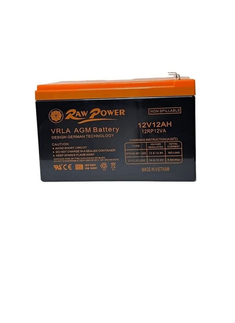 Raw Power RawPower VRLA AGM Non Spillable Battery Made in Vietnam (12V 12AH)  - Image 1