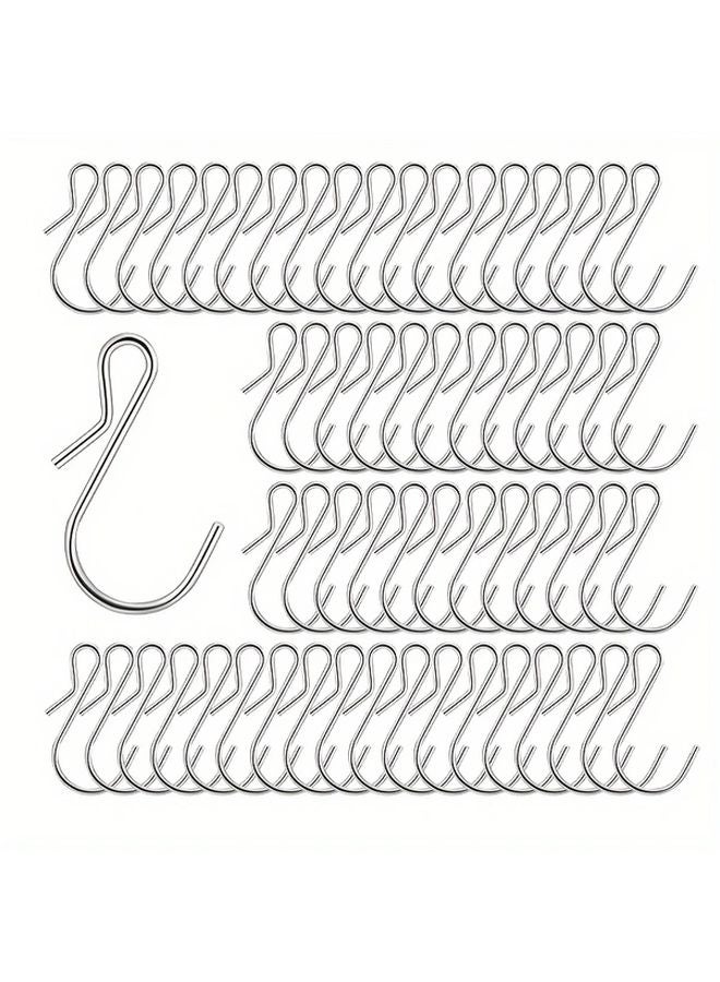 60pcs Mini S Hooks 1 7 Inch Silver Utility Hooks For Hanging Plants Decor Crafts - Image 1