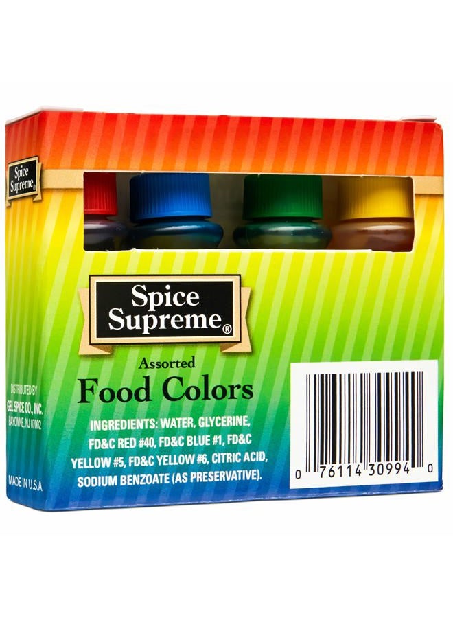 Spice Supreme ألوان غذائية متنوعة أحمر أزرق أخضر أصفر 1.2 أونصة - Image 2