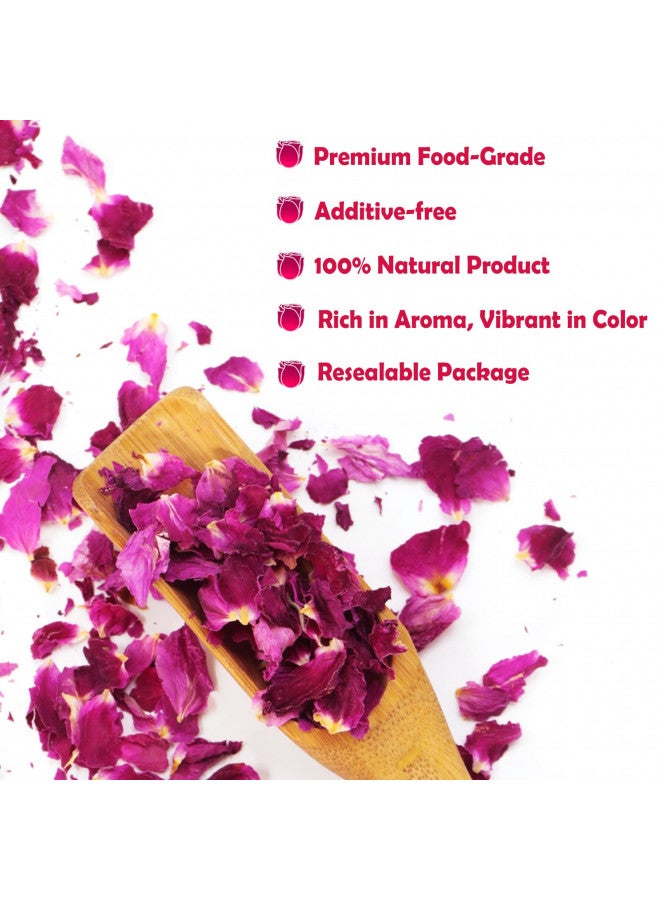 TEARELAE TEARELAE - Dried Rose Petals - Top-Grade Pure Natural Edible Flowers - Use for Tisanes, Baking, Candle Making, Soap Making and Handicraft - 1.3oz/37g  - Image 2