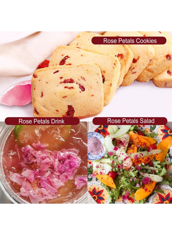TEARELAE TEARELAE - Dried Rose Petals - Top-Grade Pure Natural Edible Flowers - Use for Tisanes, Baking, Candle Making, Soap Making and Handicraft - 1.3oz/37g  - Image 4
