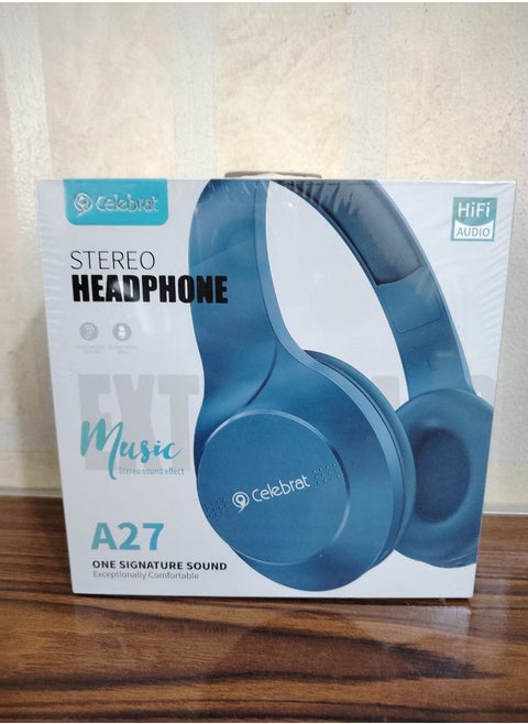 Celebrat A27 Headphone Easy to pair via Bluetooth Battery 200mAh (music and call time 6-8 hours) Can be charged within 2 hours