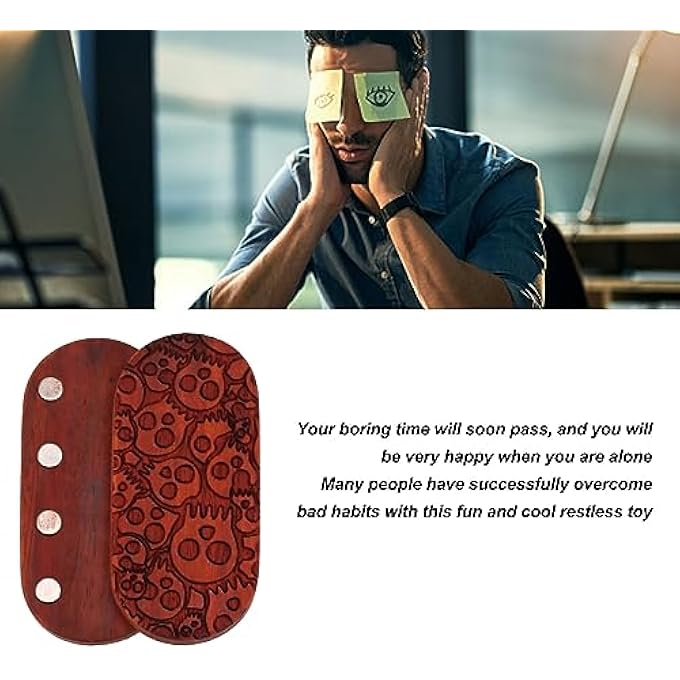 Cryfokt Decompression Toy, Exquisite Workmanship Finger Stress Relief Slider Relaxing Wood for Office for Youth (#2) - Image 4