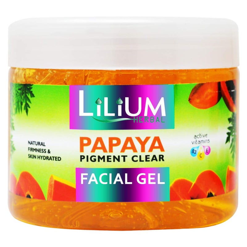 Lilium Papaya Pigment Clear Facial Gel For Soft Smooth Glowing Skin Natural Firmness Skin Hydrated 900GM - Image 1
